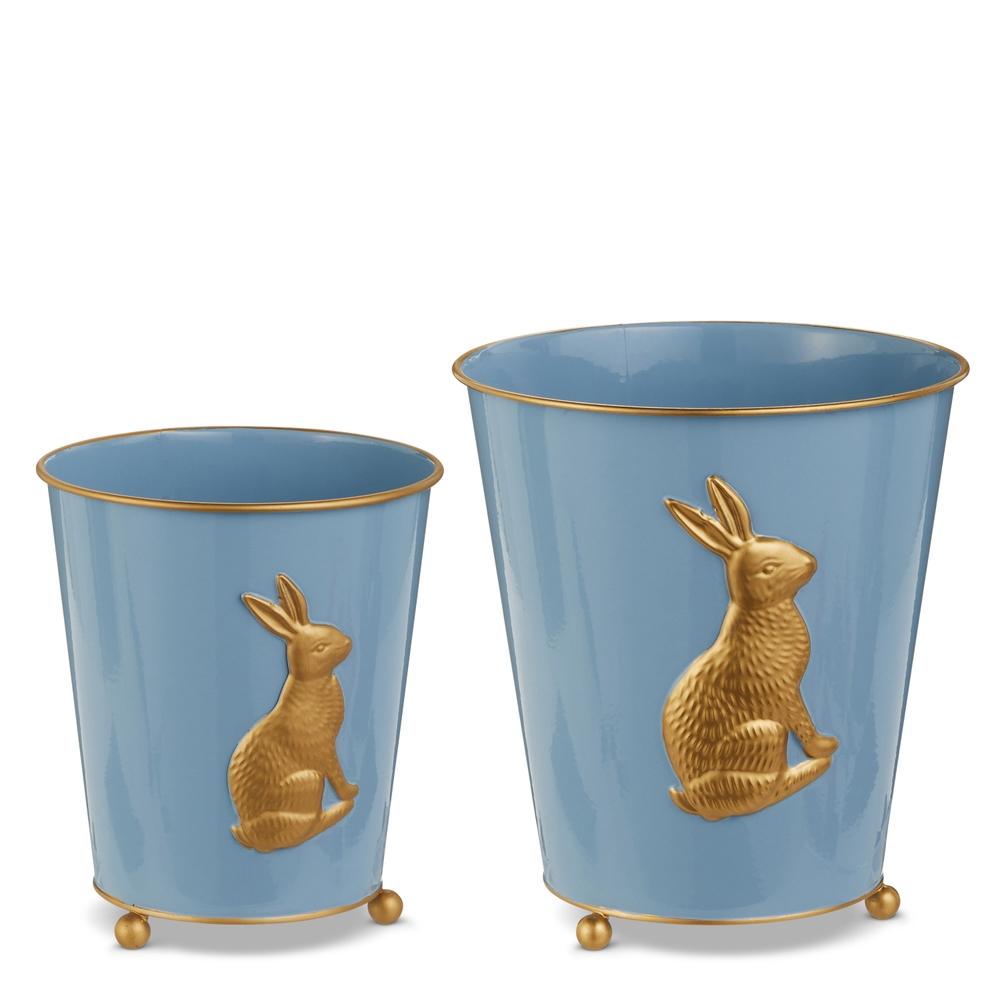 RAZ Imports 9.25" Blue Bunny Cache Pots
