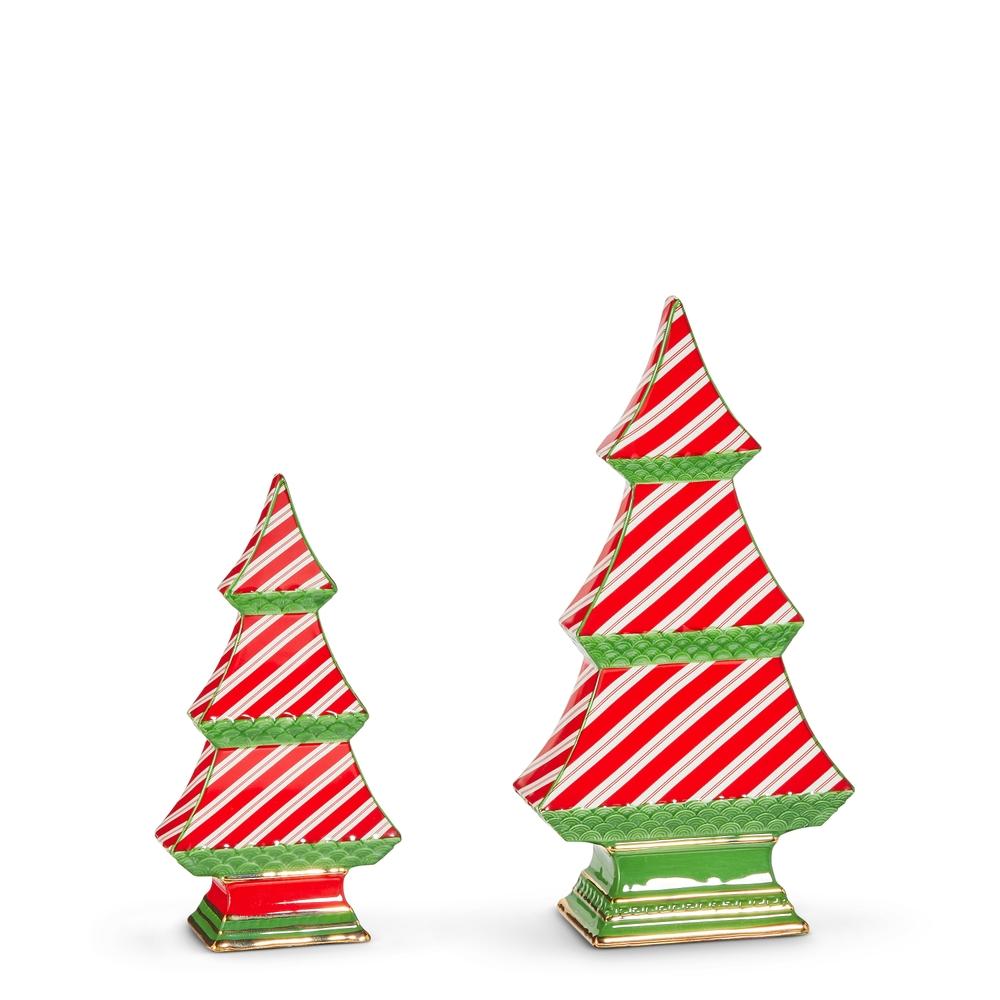 RAZ Imports 9.25" Candy Cane Stripe Tabletop Trees