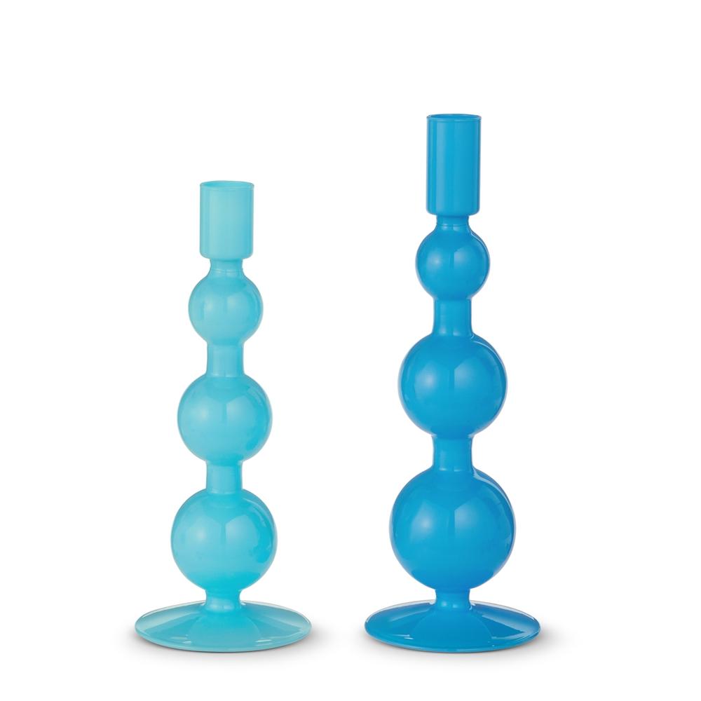 RAZ Imports 9.25" Shades of Blue Candlesticks