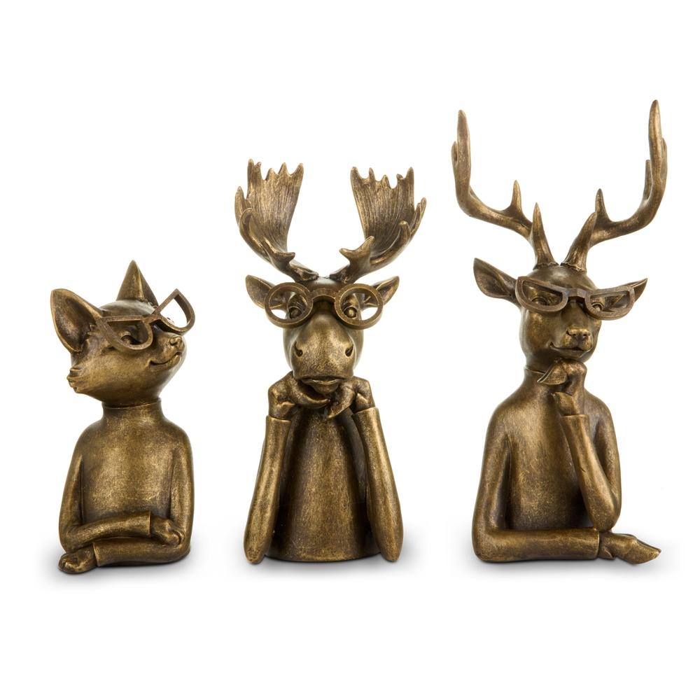 RAZ Imports 9.25" Woodland Chic Animal