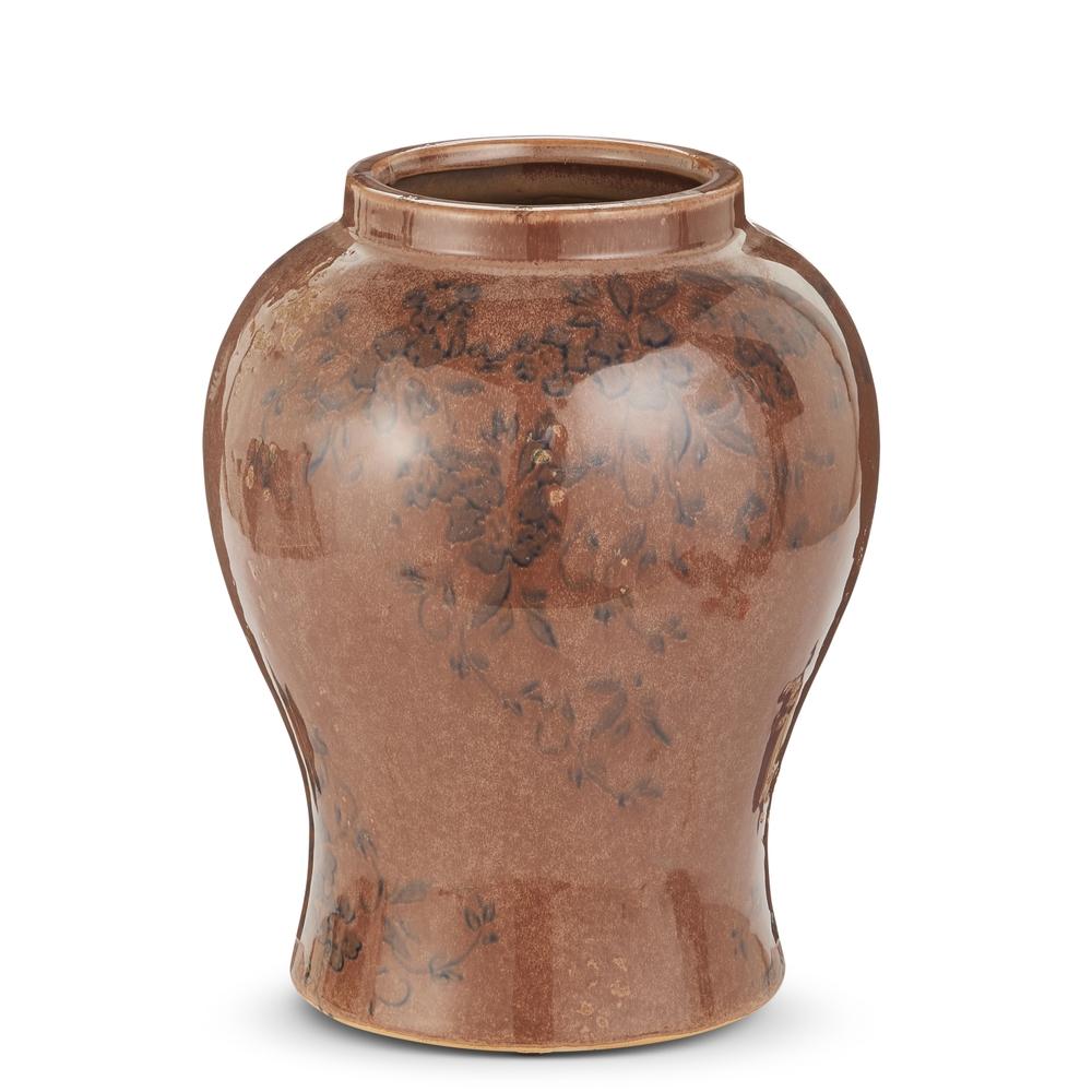 RAZ Imports 9.5" Brown Floral Vase