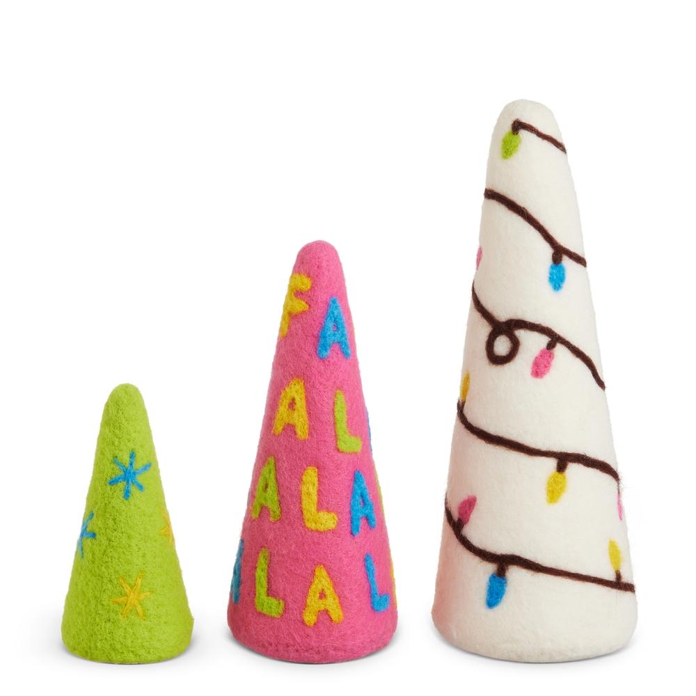 RAZ Imports 9.5" Felt Cone Trees