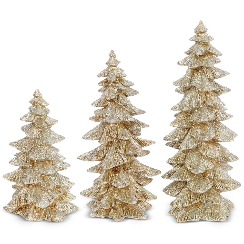 RAZ Imports 9.5" Gold Glitter Trees