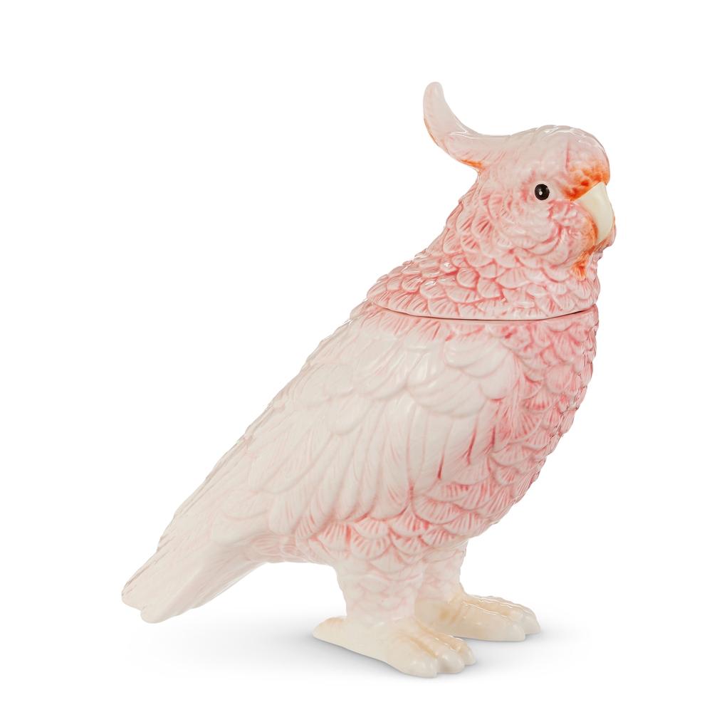 RAZ Imports 9.5" Pink Cockatoo Container