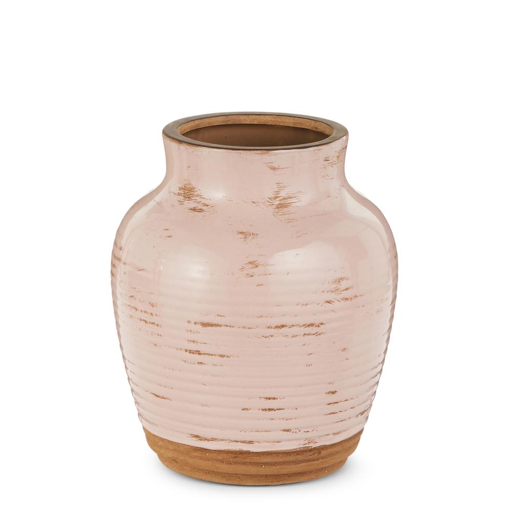 RAZ Imports 9.5" Pink Distressed Vase