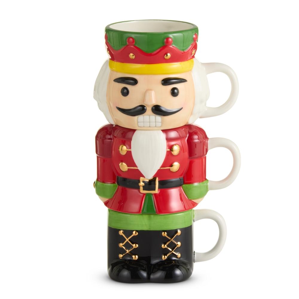 RAZ Imports 9.5" Stacked Nutcracker Mugs