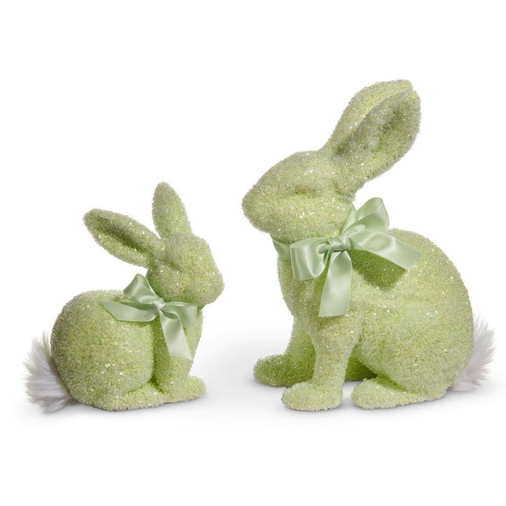 RAZ Imports 9.75" Green Beaded Bunnies