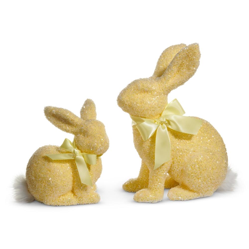 RAZ Imports 9.75" Yellow Beaded Bunnies