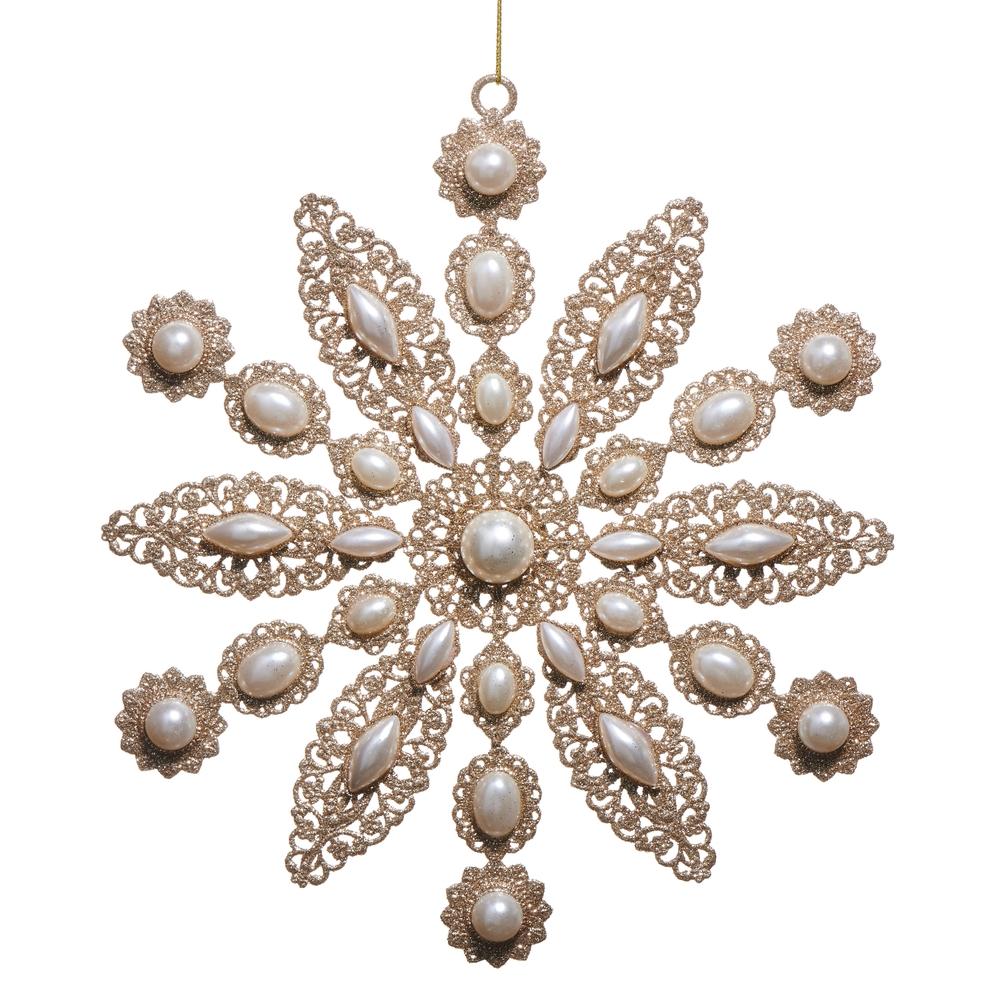 RAZ Imports 9" Glitter and Pearl Ornament