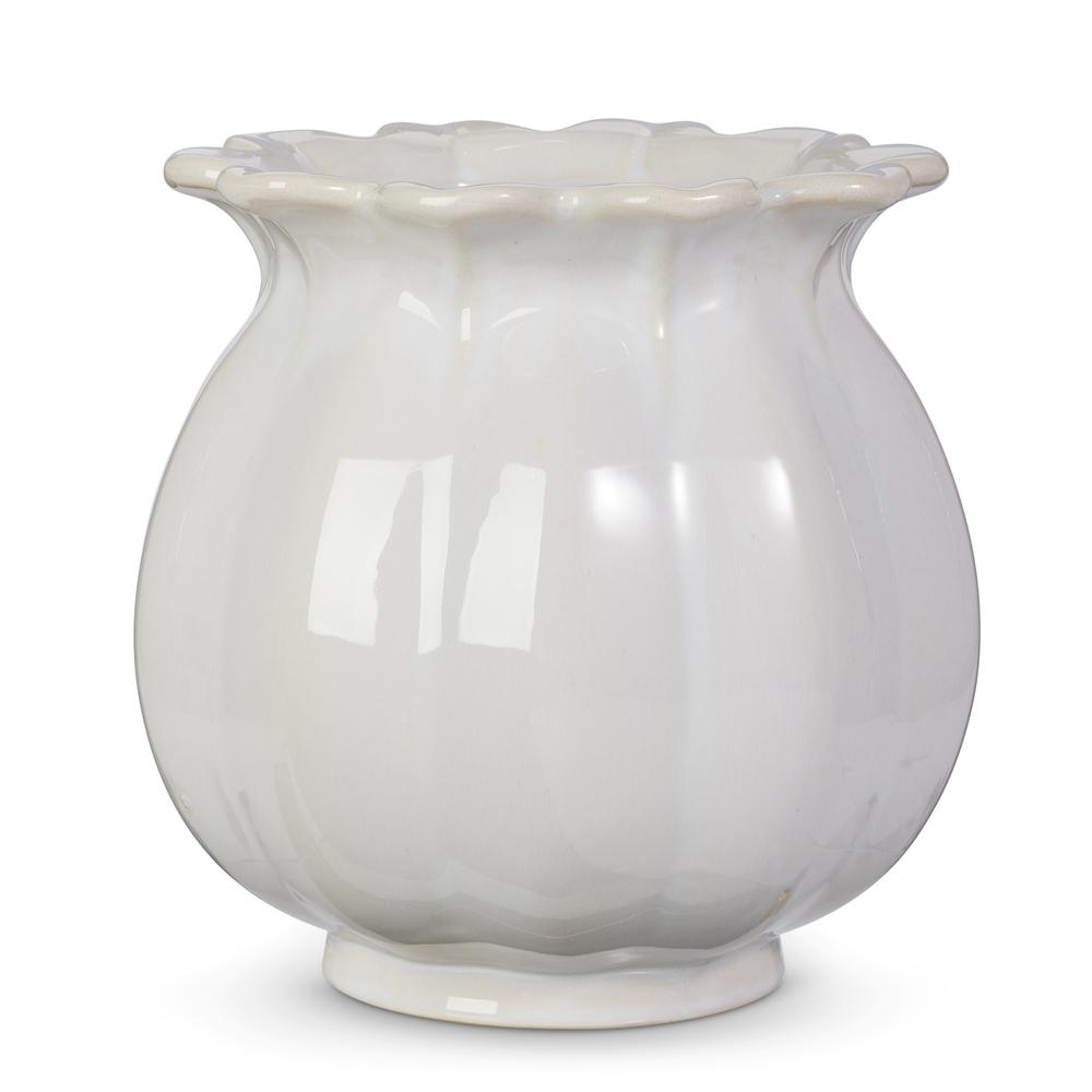 RAZ Imports 9" Ivory Bud Planter