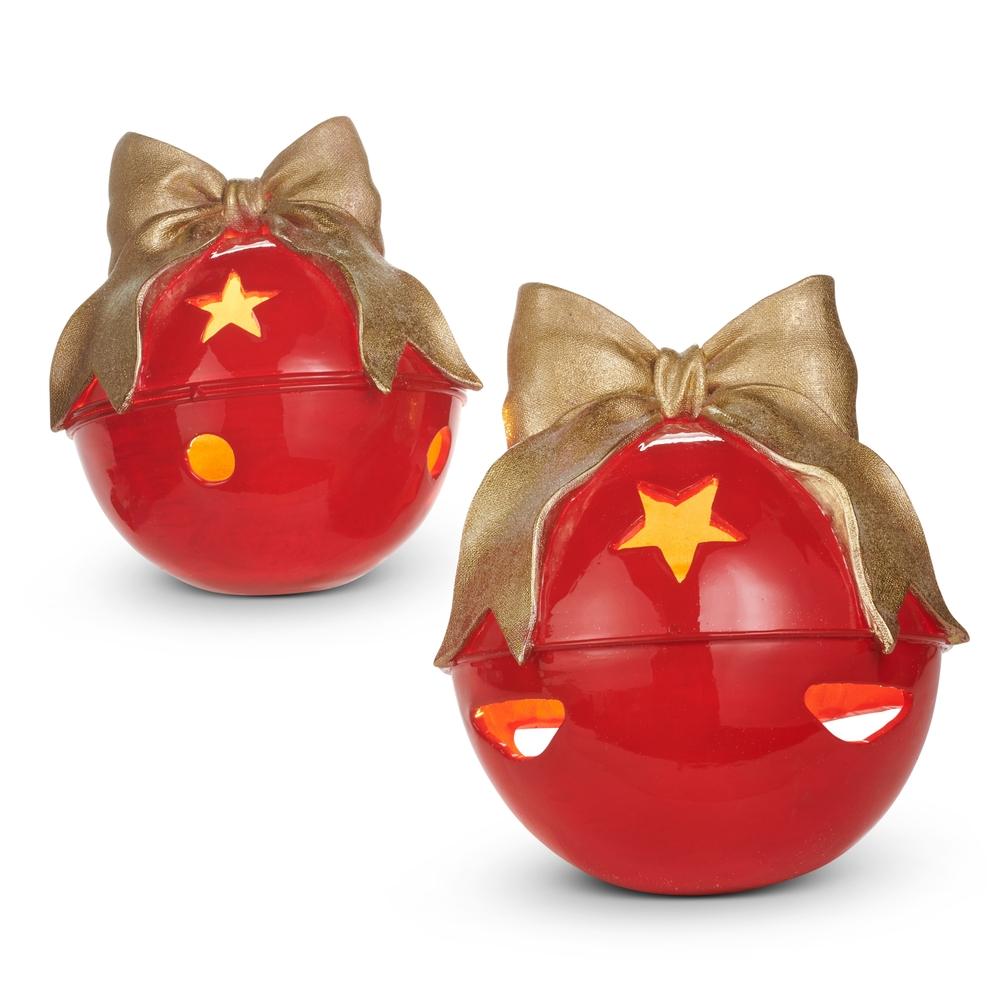 RAZ Imports 9" Lighted Bells with Bows