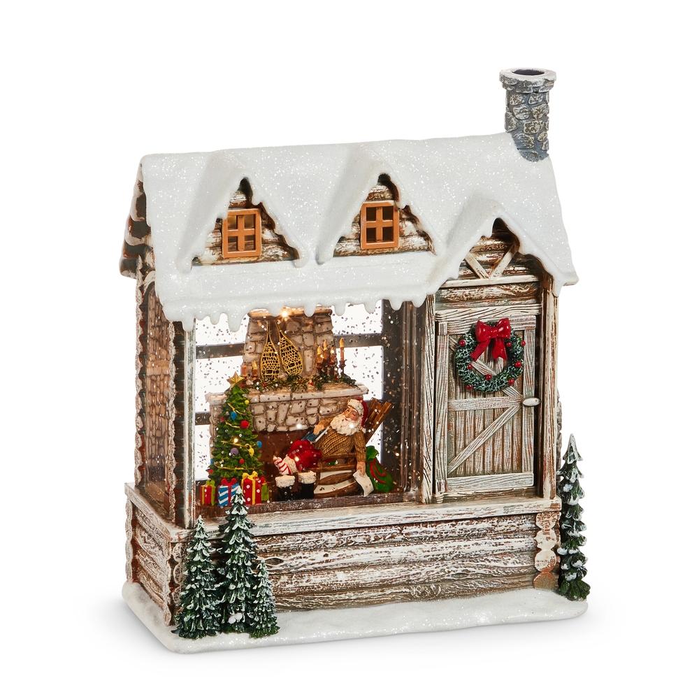 RAZ Imports 9" Santa Off Duty Lighted Water Cabin