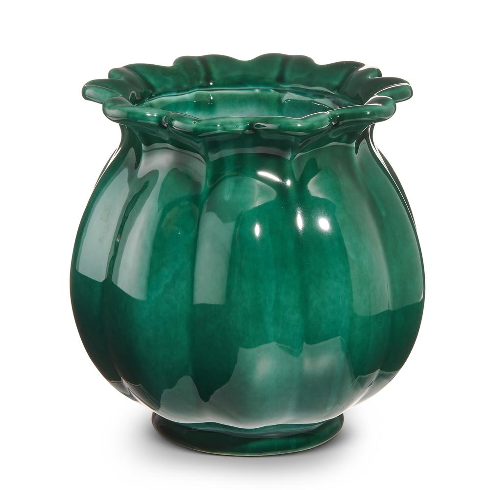 RAZ Imports 9" Verdigris Green Bud Planter