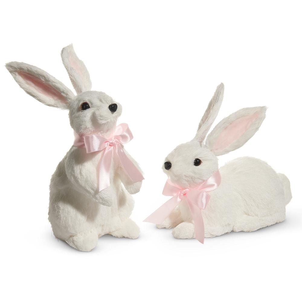 RAZ Imports 9" White Bunnies