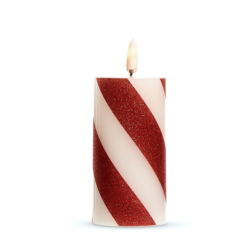 RAZ Imports *DC* 2" X 4" Red Stripe Candle