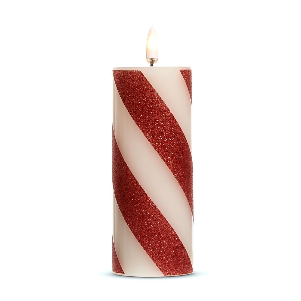 RAZ Imports *DC* 2" X 5" Red Stripe Candle