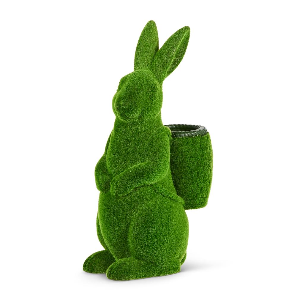 RAZ Imports *DC* 24" Moss Rabbit with Basket Backpack