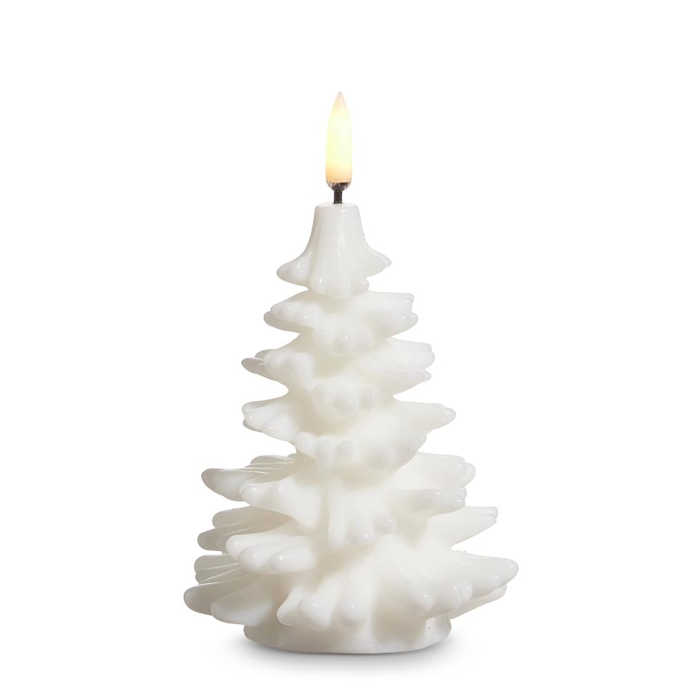 RAZ Imports *DC* 3.5" X 5.5" Uyuni White Tree Candle