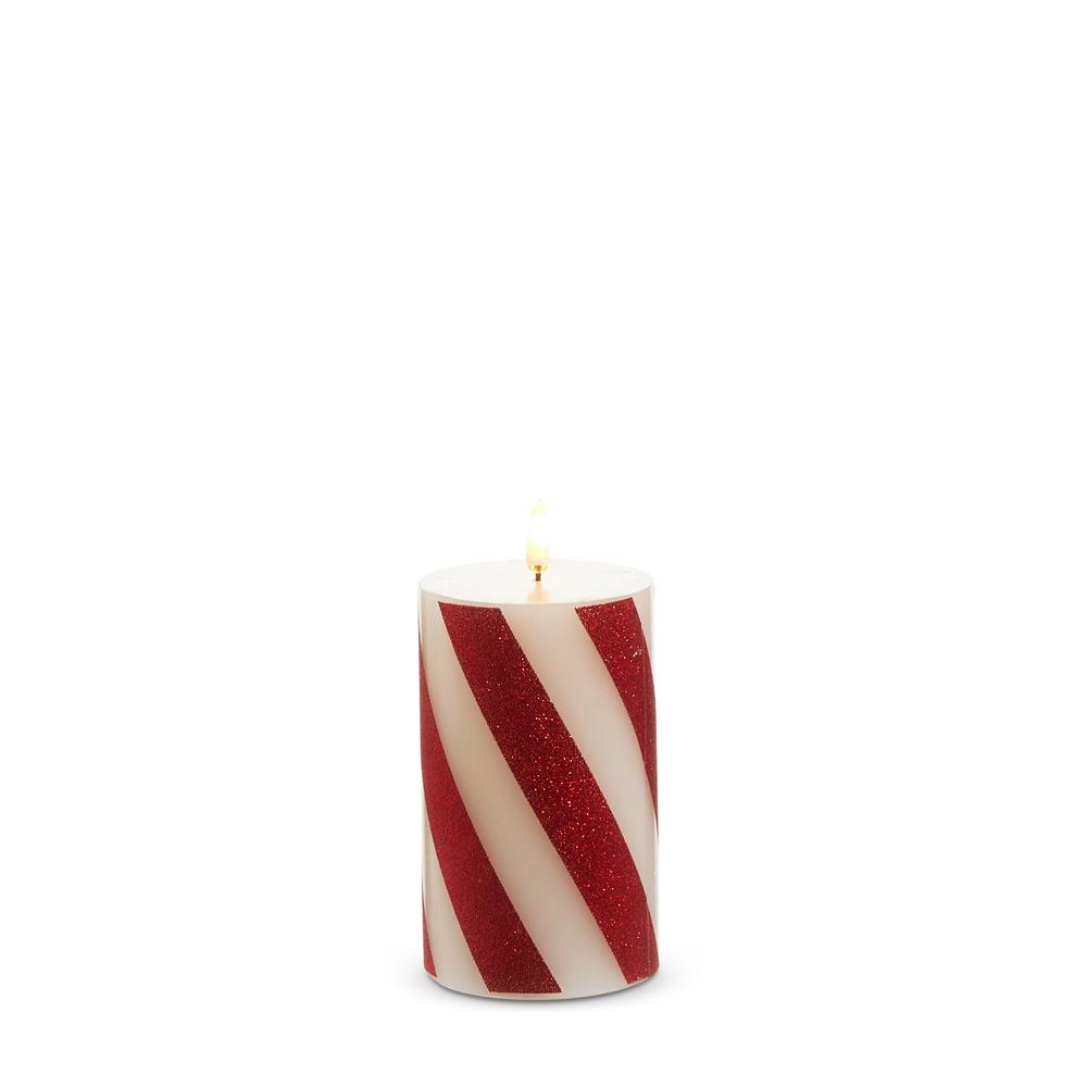 RAZ Imports *DC* 3" X 5" Red Stripe Candle