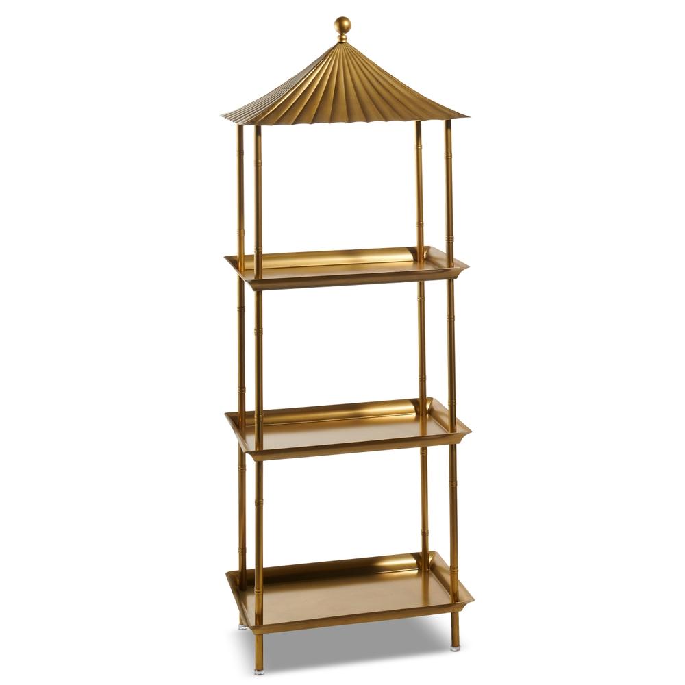 RAZ Imports *DC* 60" Gold Pagoda Etagere