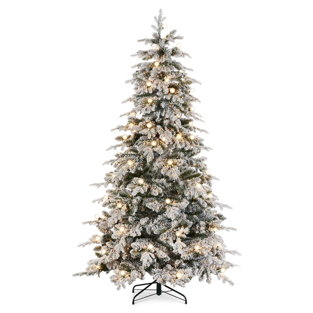 RAZ Imports *DC* 7.5' Flocked Blue Spruce Tree