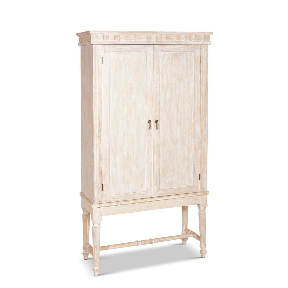 RAZ Imports *DC* 72.75" Whitewash Cabinet