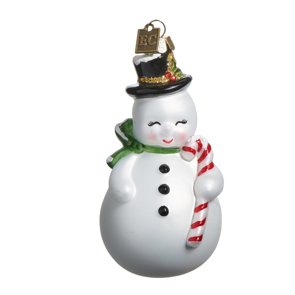 RAZ Imports EC 4.5" Snowman Blow Mold Ornament