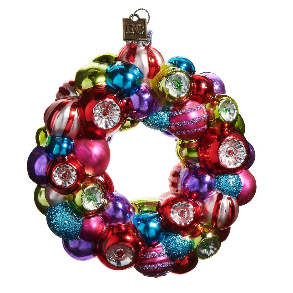 RAZ Imports EC 4" Reflector Wreath Ornament