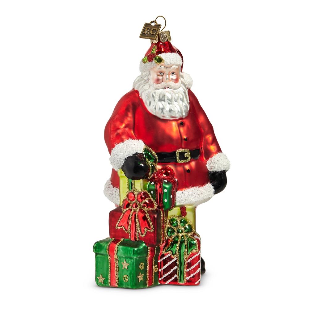 RAZ Imports EC 6.5" Special Delivery Santa Ornament