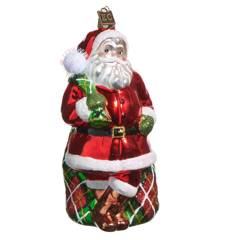 RAZ Imports EC 6" Santa's Coming to Town Ornament