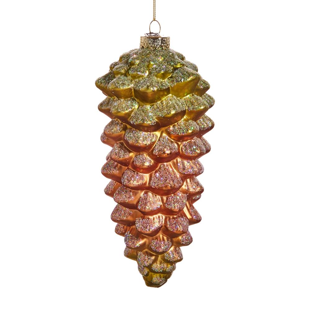 RAZ Imports EC 8" Brown Pinecone Ornament