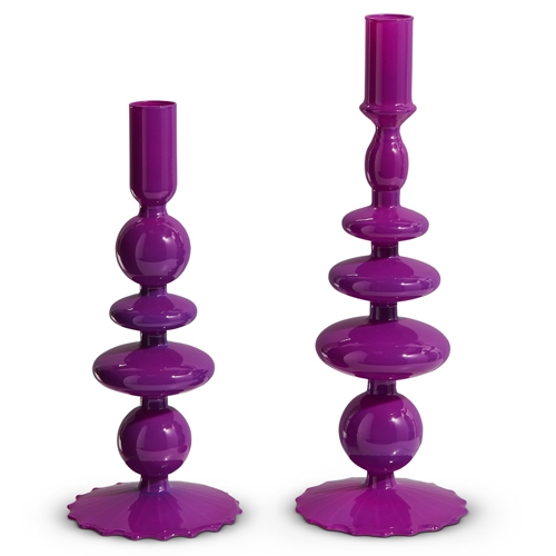 RAZ Imports *SB* 10.25" Purple Candle Sticks