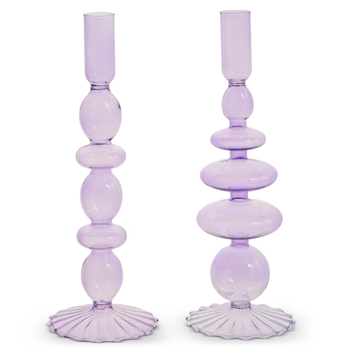 RAZ Imports *SB* 10.25" Purple Candle Sticks
