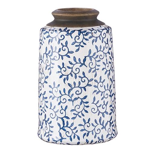 RAZ Imports *SB* 10.5" Blue Transferware Vase