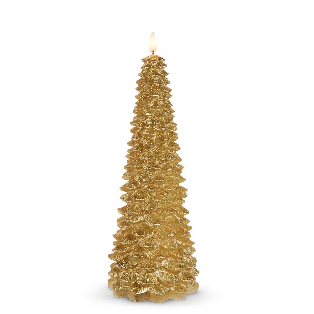 RAZ Imports *SB* 10.5" Gold Tree Candle