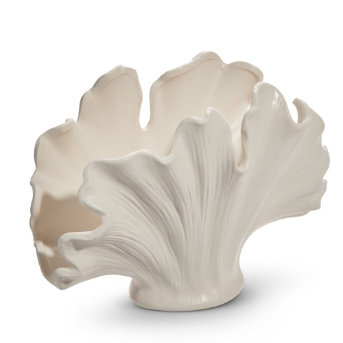 RAZ Imports *SB* 10.5" White Flowing Coral Planter