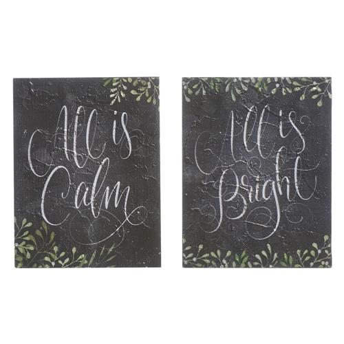 RAZ Imports *SB* 10" All is Calm and Bright Wall Art
