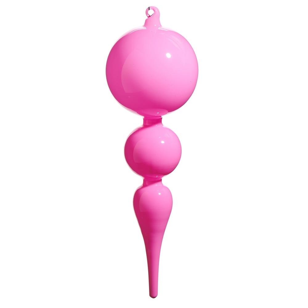 RAZ Imports *SB* 10" Bright Pink Finial Ornament