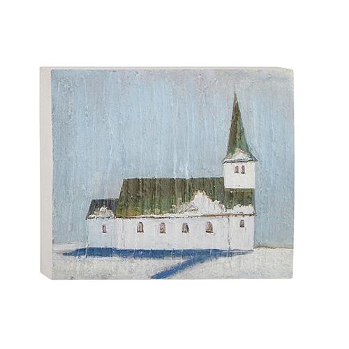 RAZ Imports *SB* 10" Church Block Wall Art I