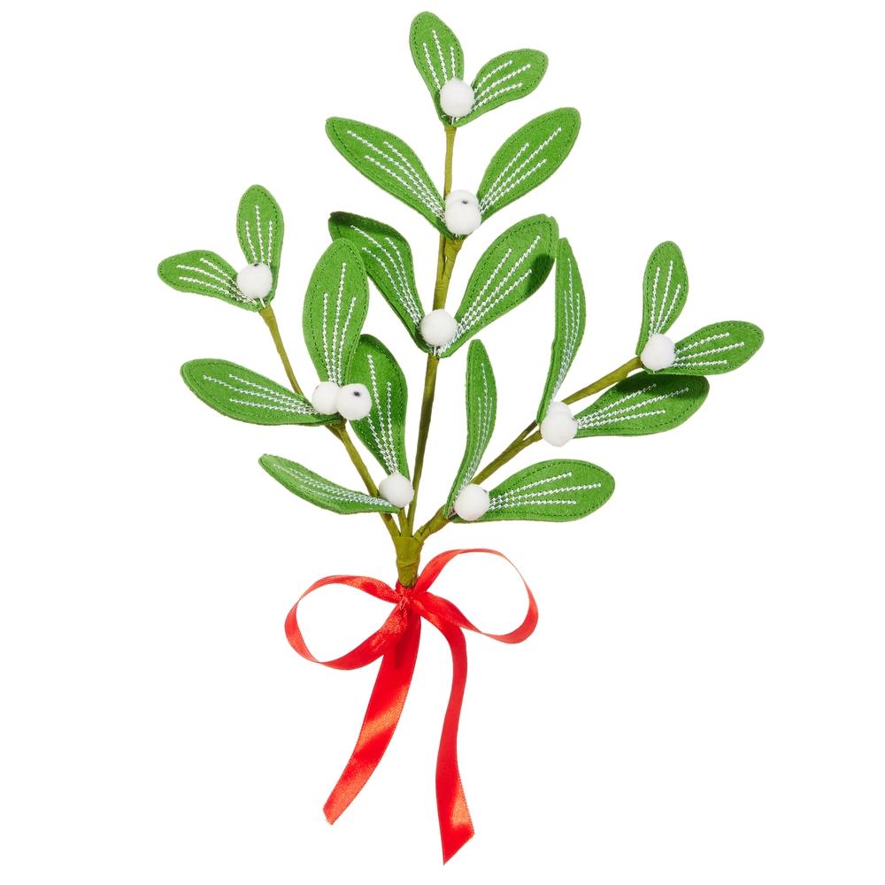 RAZ Imports *SB* 10" Mistletoe Felt Clip-On Ornament