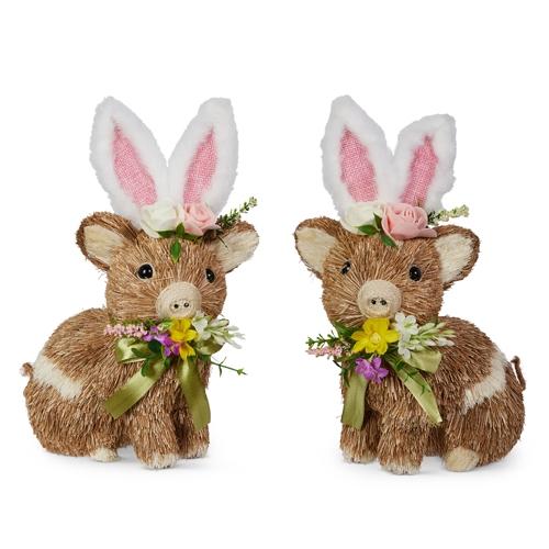 RAZ Imports *SB* 10" Pig with Bunny Ears
