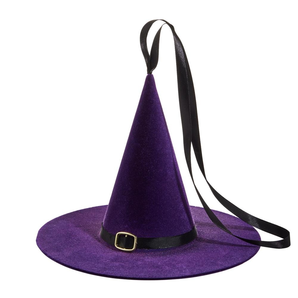 RAZ Imports *SB* 10" Purple Flocked Witch Hat