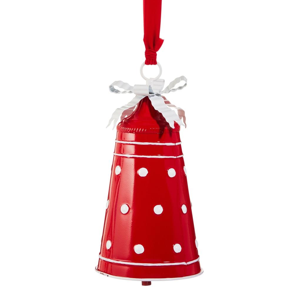 RAZ Imports *SB* 11.25" Red with White Polka Dot Bell