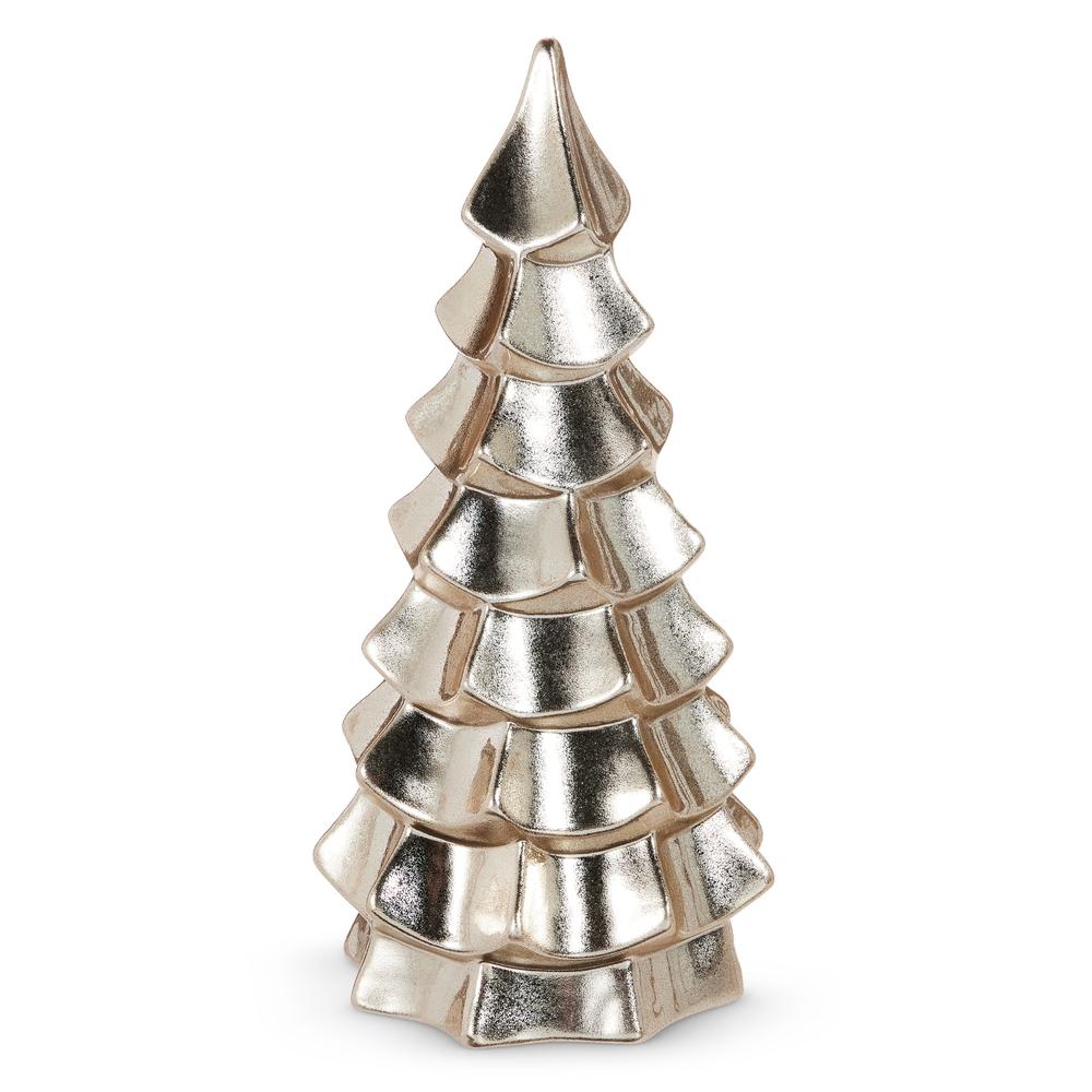 RAZ Imports *SB* 11.5" Metallic Glazed Ribbon Tree