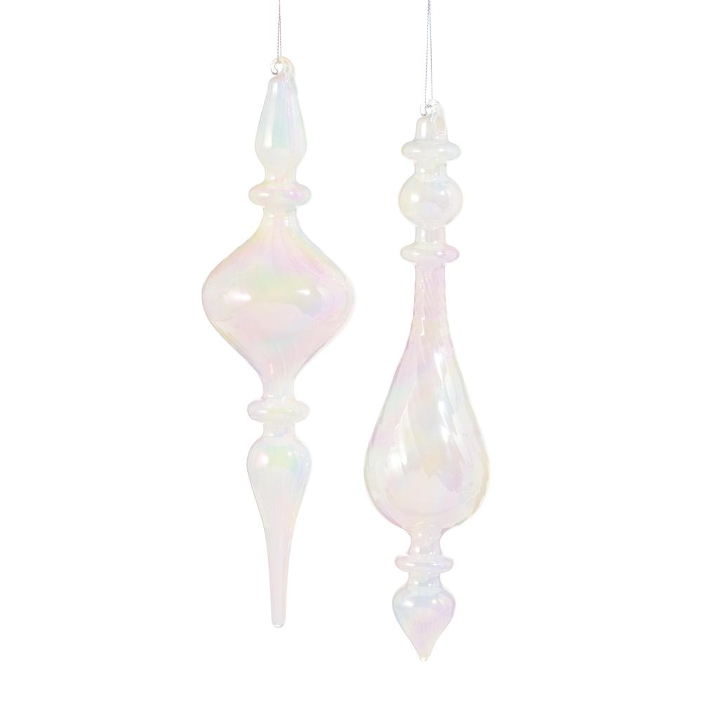 RAZ Imports *SB* 11.75" Pearlescent Finial Ornament