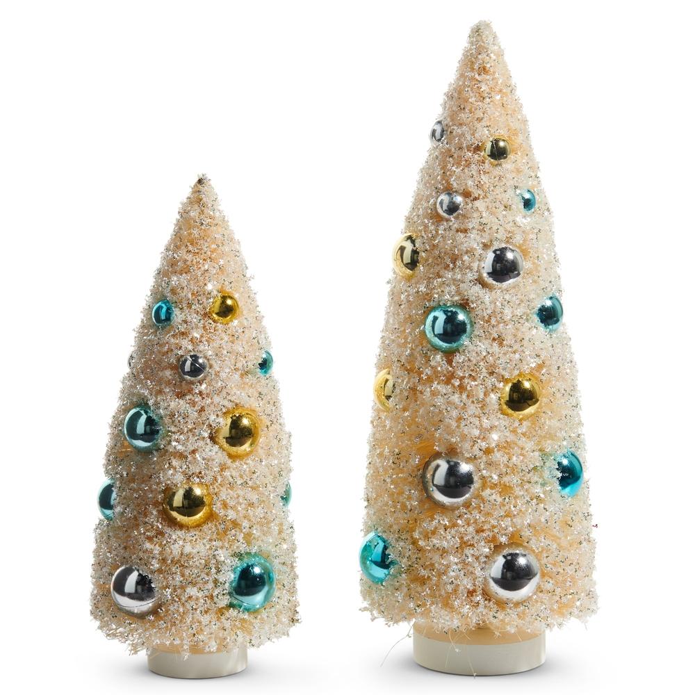 RAZ Imports *SB* 12.5" Champagne Bottle Brush Trees