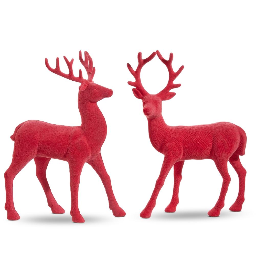 RAZ Imports *SB* 12.5" Pink Velvet Reindeer