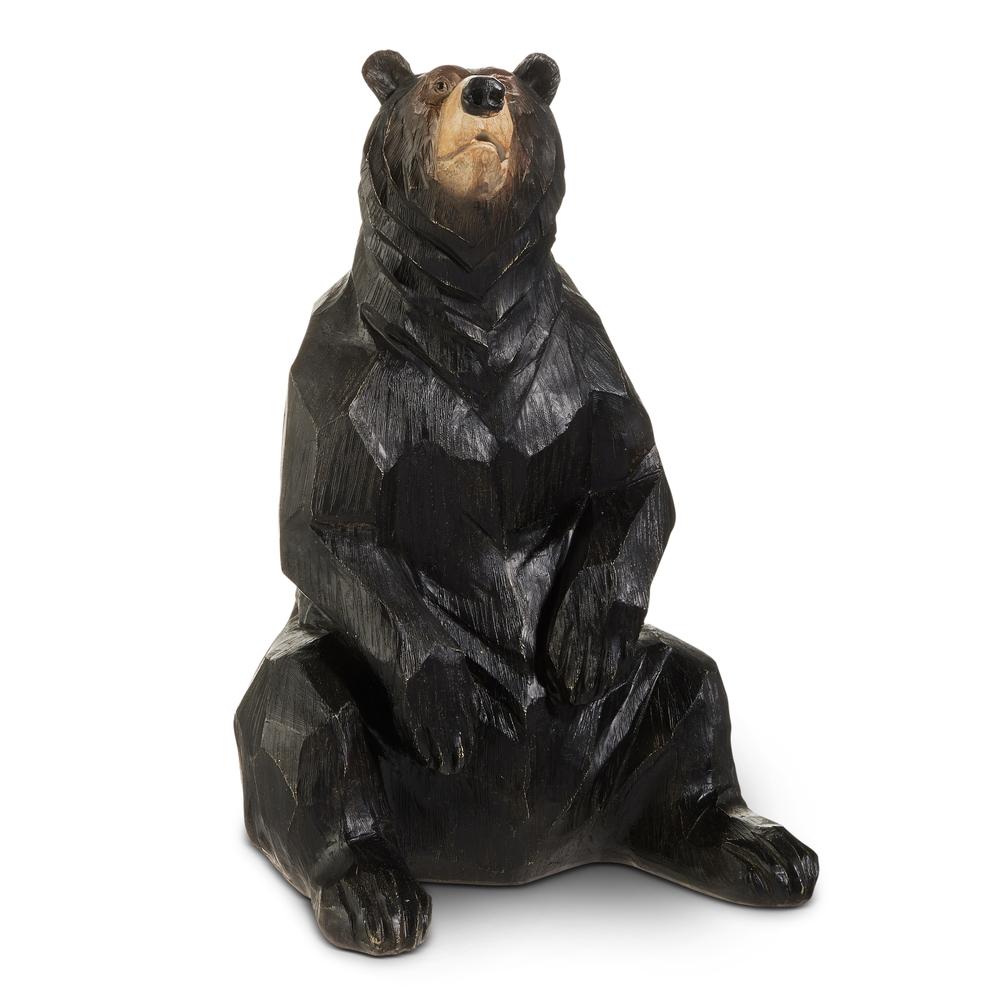 RAZ Imports *SB* 12.5" Wood Look Carved Bear