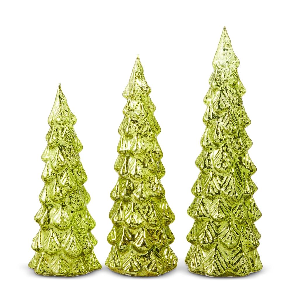 RAZ Imports *SB* 12" Apple Green Glass Trees