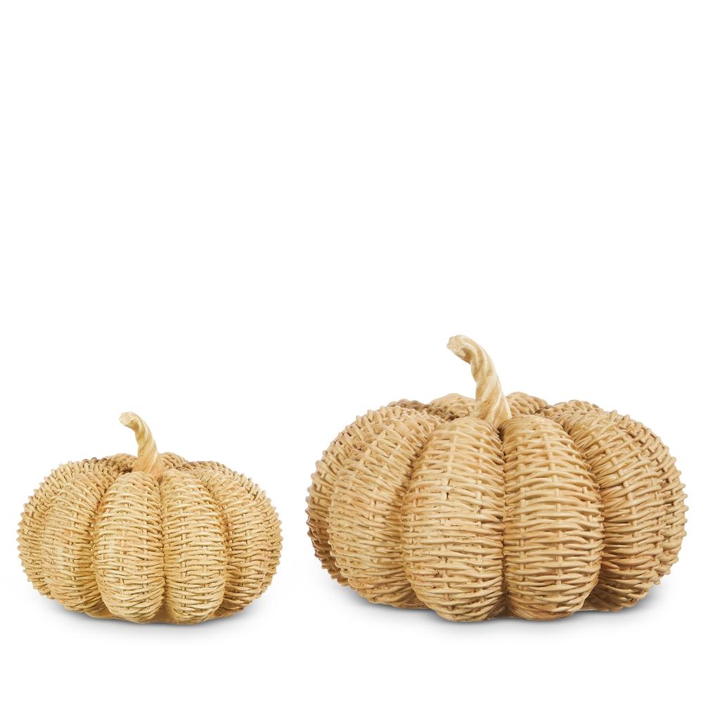 RAZ Imports *SB* 12" Basketweave Pumpkins